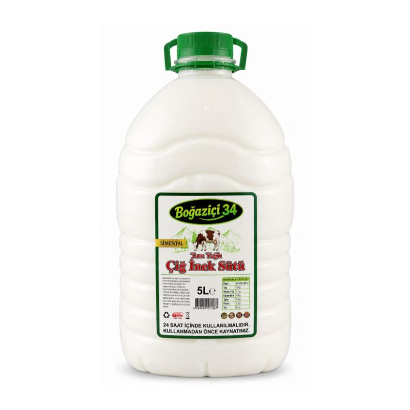 Boğaziçi 34 günlük çiğ inek sütü 5 litre